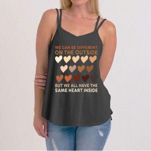 Same Heart On The Inside Black History Month BLM Melanin Women's Strappy Tank