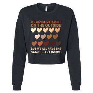 Same Heart On The Inside Black History Month BLM Melanin Cropped Pullover Crew