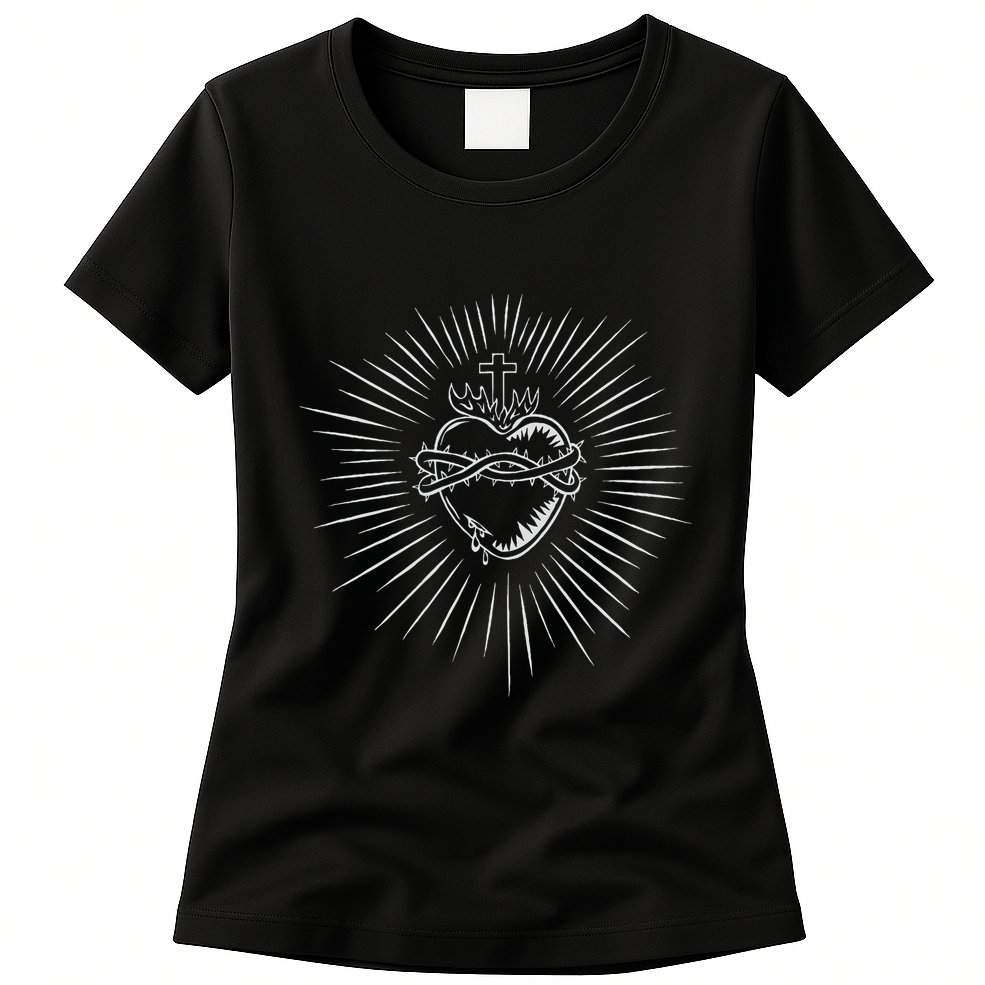 Sacred Heart Of Jesus Catholic Womens T-Shirt