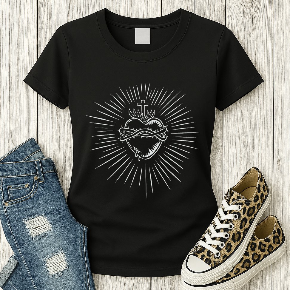 Sacred Heart Of Jesus Catholic Womens T-Shirt