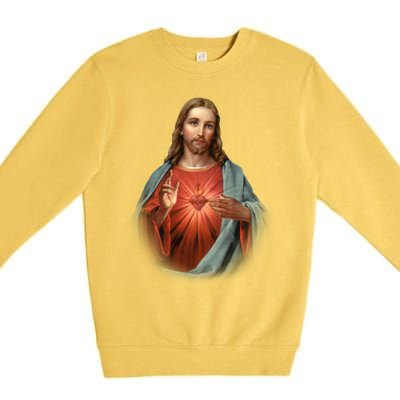 Sacred Heart Of Jesus Premium Crewneck Sweatshirt