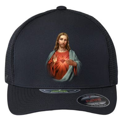 Sacred Heart Of Jesus Flexfit Unipanel Trucker Cap