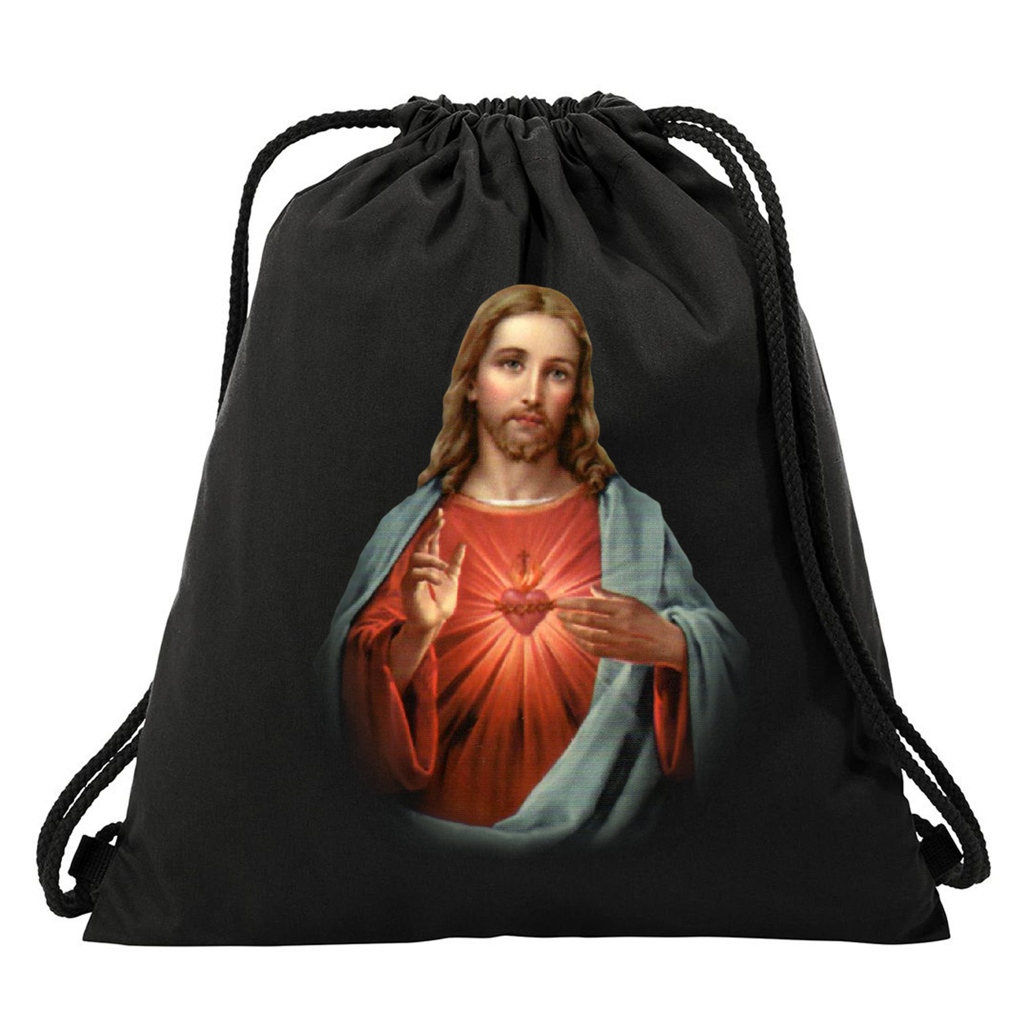 Sacred Heart Of Jesus Drawstring Bag