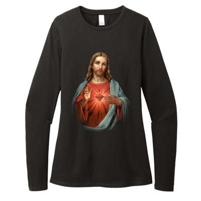 Sacred Heart Of Jesus Womens CVC Long Sleeve Shirt