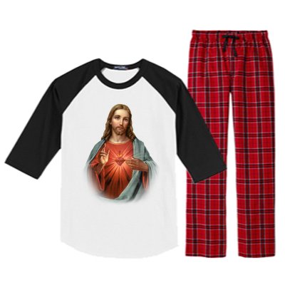 Sacred Heart Of Jesus Raglan Sleeve Pajama Set