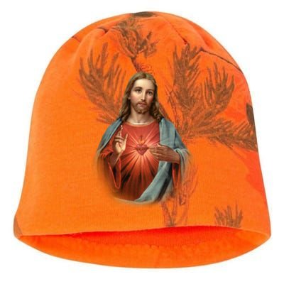 Sacred Heart Of Jesus Kati - Camo Knit Beanie