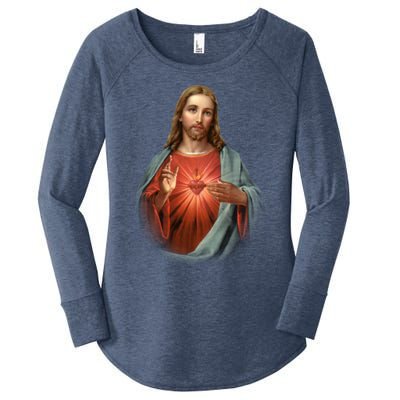 Sacred Heart Of Jesus Women's Perfect Tri Tunic Long Sleeve Shirt