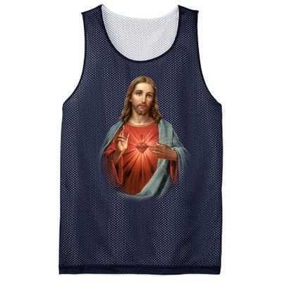 Sacred Heart Of Jesus Mesh Reversible Basketball Jersey Tank