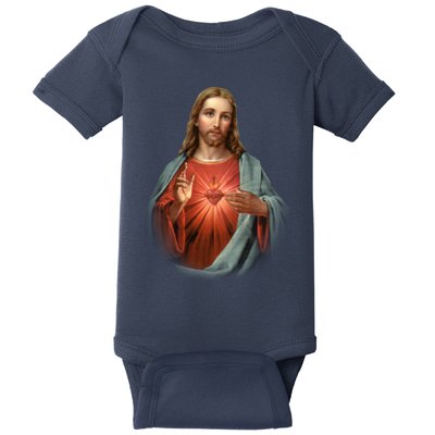 Sacred Heart Of Jesus Baby Bodysuit