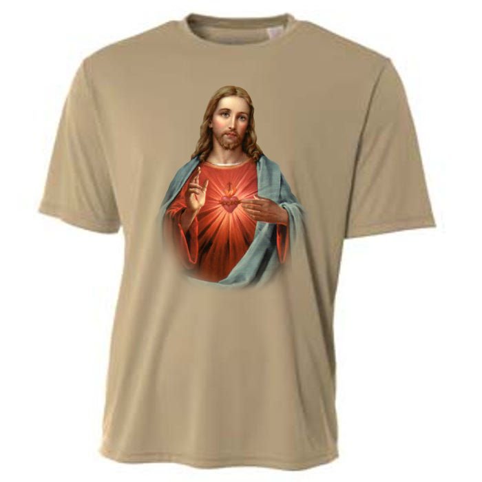 Sacred Heart Of Jesus Cooling Performance Crew T-Shirt