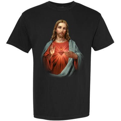 Sacred Heart Of Jesus Garment-Dyed Heavyweight T-Shirt