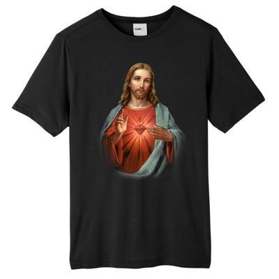 Sacred Heart Of Jesus Tall Fusion ChromaSoft Performance T-Shirt