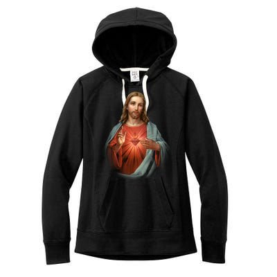 Sacred Heart Of Jesus Women's Fleece Hoodie