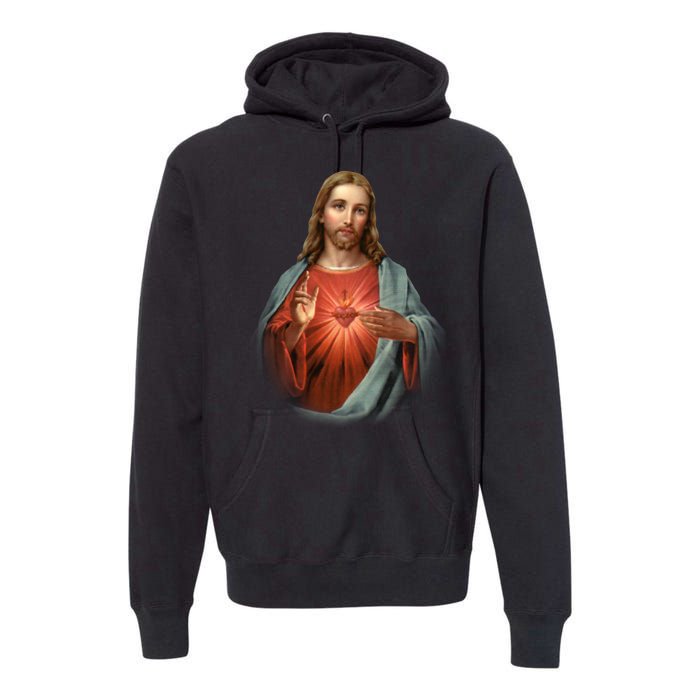 Sacred Heart Of Jesus Premium Hoodie