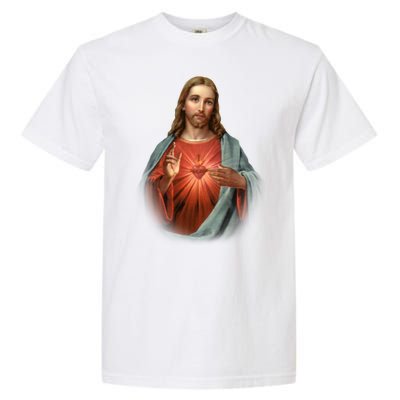 Sacred Heart Of Jesus Garment-Dyed Heavyweight T-Shirt