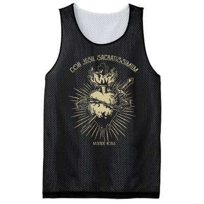 Sacred Heart Of Jesus Christian Catholic Devotion Mesh Reversible Basketball Jersey Tank