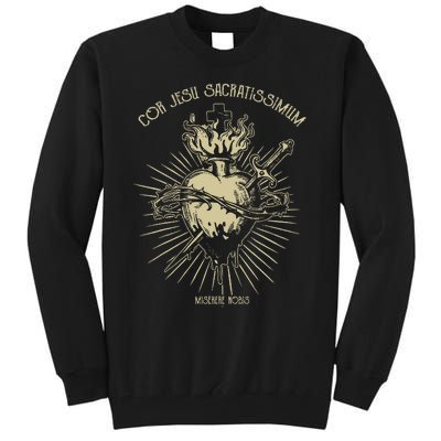 Sacred Heart Of Jesus Christian Catholic Devotion Tall Sweatshirt