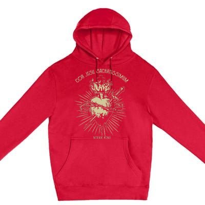 Sacred Heart Of Jesus Christian Catholic Devotion Premium Pullover Hoodie