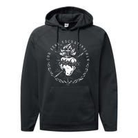 Sacred Heart Of Jesus Catholic Devotion Performance Fleece Hoodie