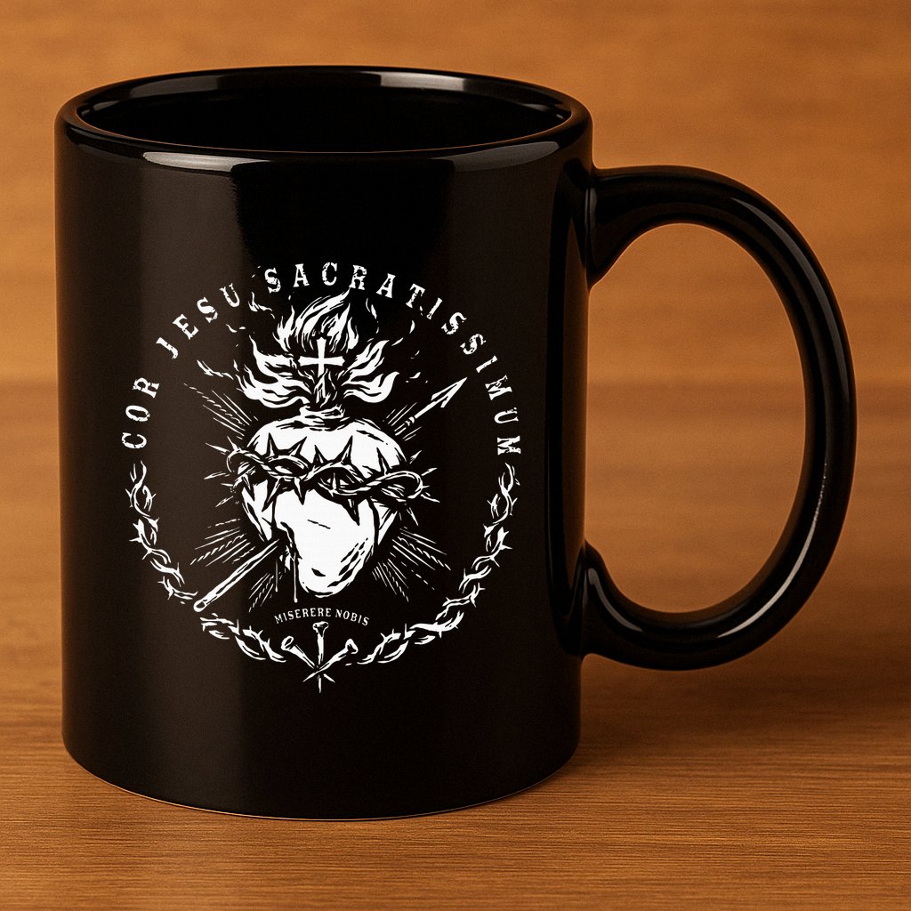 Sacred Heart Of Jesus Catholic Devotion 11oz C Handle Ceramic Mug