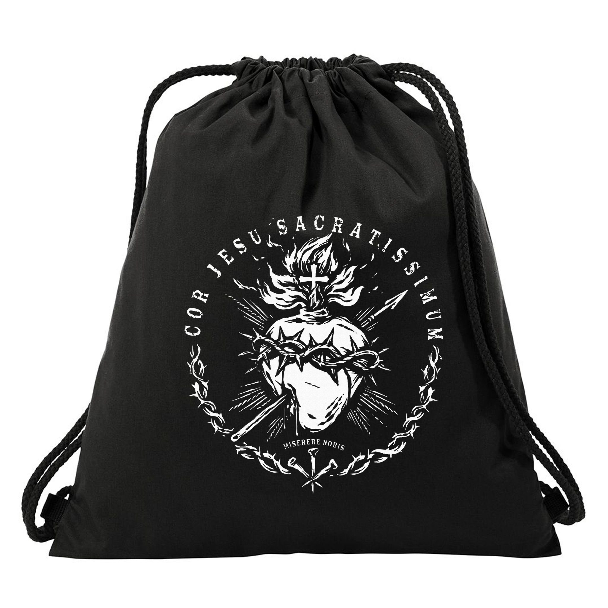 Sacred Heart Of Jesus Catholic Devotion Drawstring Bag