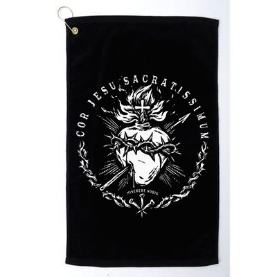 Sacred Heart Of Jesus Catholic Devotion Golf Towel