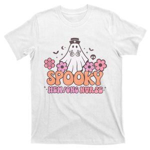 Spooky Hem Onc Nurse Halloween Cute Ghost Oncology Nurse RN  T-Shirt