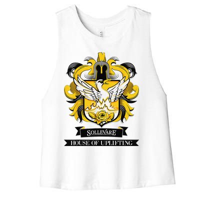 Sollevare House Of Uplifting Rca Rising School Spirit Women's Racerback Cropped Tank