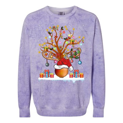 Santa Hat Onion Lighting Xmas Gift Onion Christmas Tree Colorblast Crewneck Sweatshirt