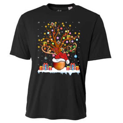 Santa Hat Onion Lighting Xmas Gift Onion Christmas Tree Cooling Performance Crew T-Shirt