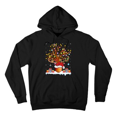 Santa Hat Onion Lighting Xmas Gift Onion Christmas Tree Hoodie