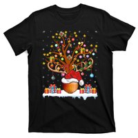 Santa Hat Onion Lighting Xmas Gift Onion Christmas Tree T-Shirt