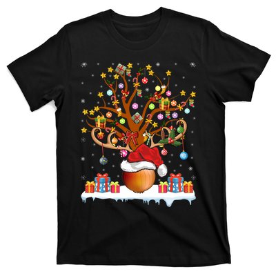 Santa Hat Onion Lighting Xmas Gift Onion Christmas Tree T-Shirt