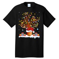 Santa Hat Onion Lighting Xmas Gift Onion Christmas Tree Tall T-Shirt