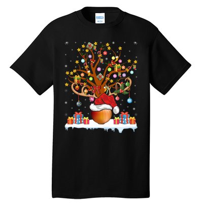 Santa Hat Onion Lighting Xmas Gift Onion Christmas Tree Tall T-Shirt