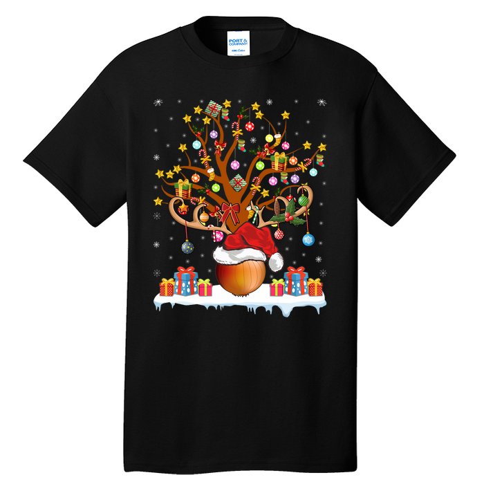 Santa Hat Onion Lighting Xmas Gift Onion Christmas Tree Tall T-Shirt