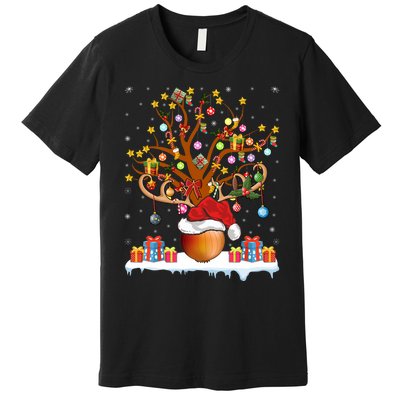 Santa Hat Onion Lighting Xmas Gift Onion Christmas Tree Premium T-Shirt