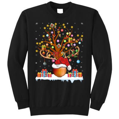 Santa Hat Onion Lighting Xmas Gift Onion Christmas Tree Tall Sweatshirt