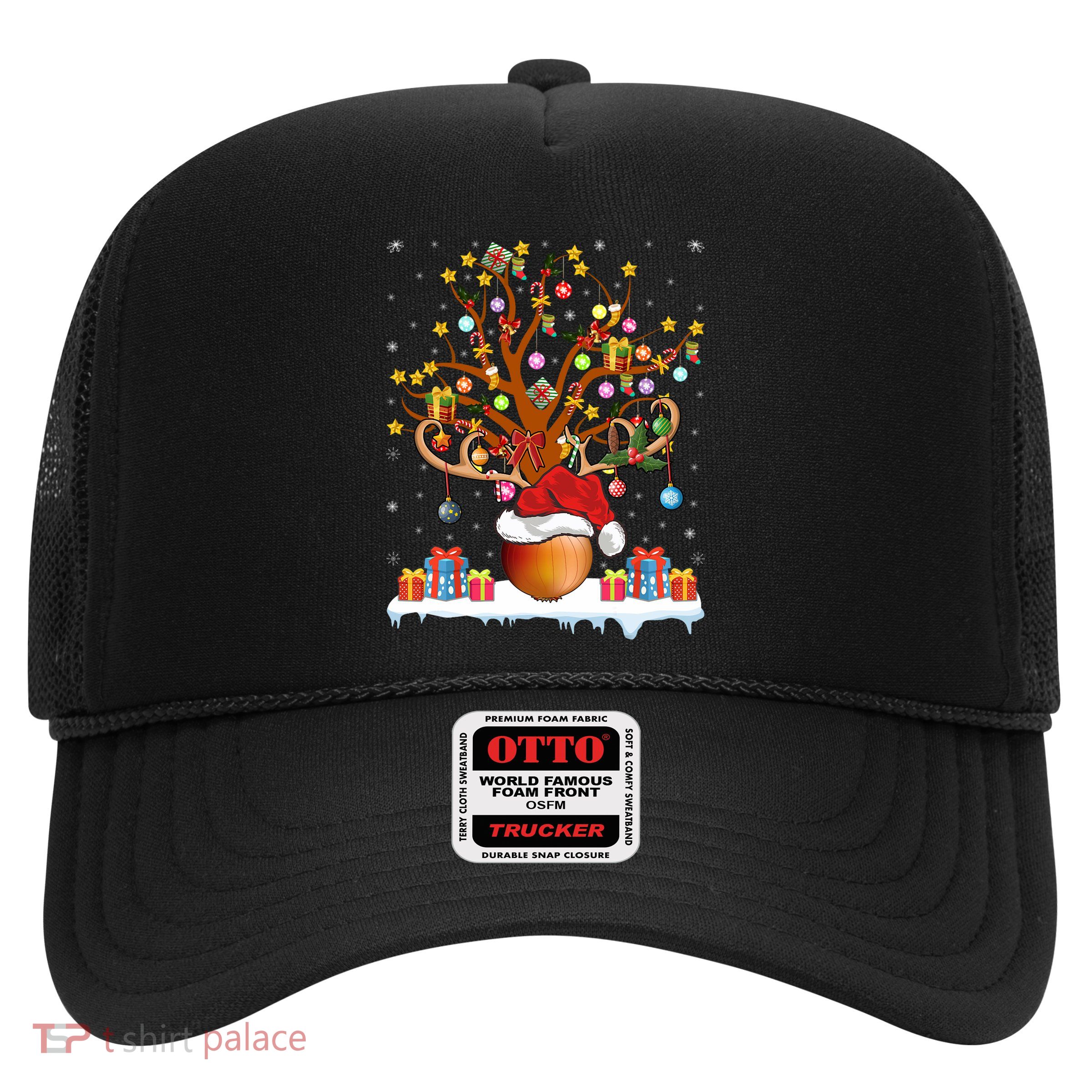 Santa Hat Onion Lighting Xmas Gift Onion Christmas Tree Trucker Hat