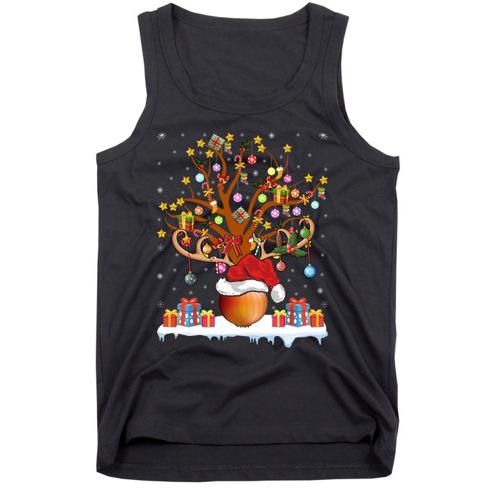 Santa Hat Onion Lighting Xmas Gift Onion Christmas Tree Tank Top