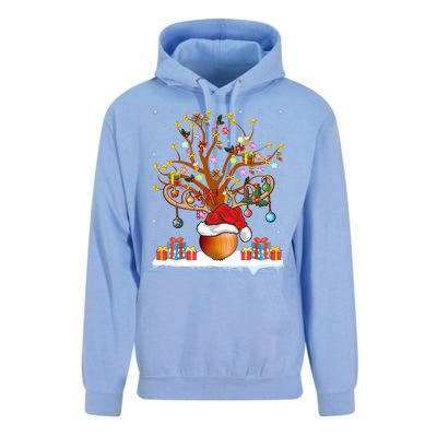 Santa Hat Onion Lighting Xmas Gift Onion Christmas Tree Unisex Surf Hoodie