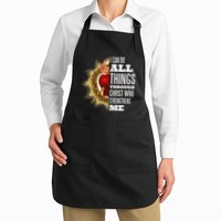 Sacred Heart of Jesus I Can Do All Things Through Christ Apron