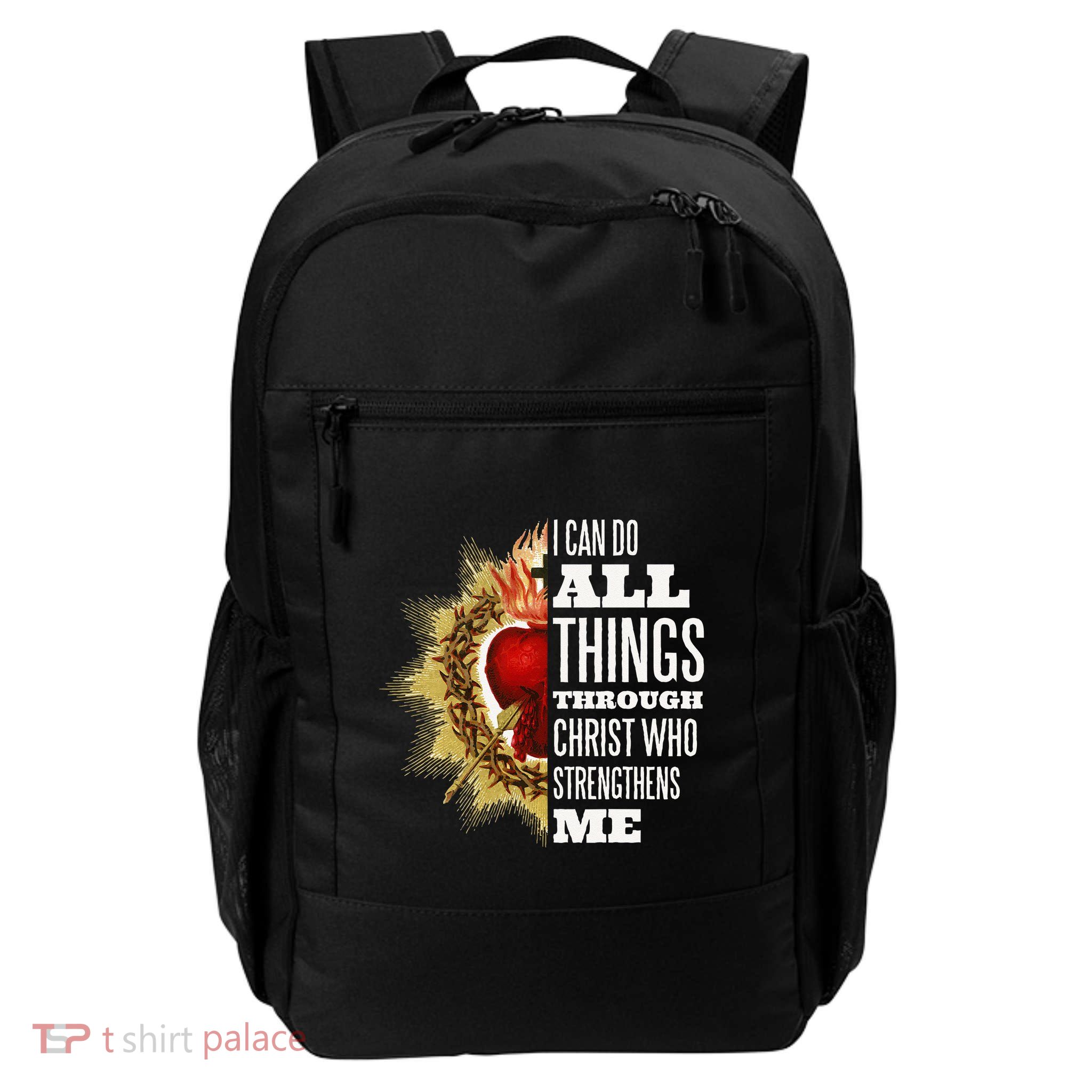 Sacred Heart of Jesus I Can Do All Things Through Christ Backpack