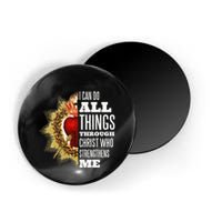 Sacred Heart of Jesus I Can Do All Things Through Christ Magnet