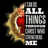 Sacred Heart of Jesus I Can Do All Things Through Christ Magnet