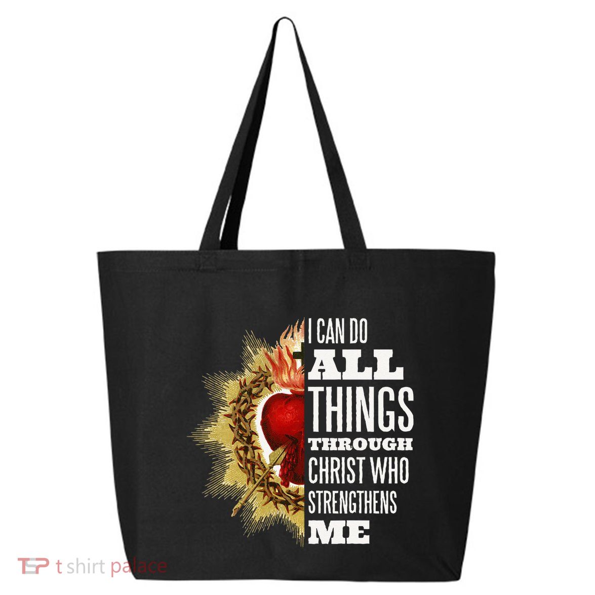 Sacred Heart of Jesus I Can Do All Things Through Christ 25L Jumbo Tote