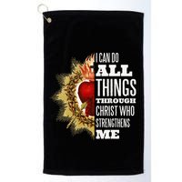 Sacred Heart of Jesus I Can Do All Things Through Christ Golf Towel