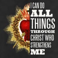 Sacred Heart of Jesus I Can Do All Things Through Christ Golf Towel