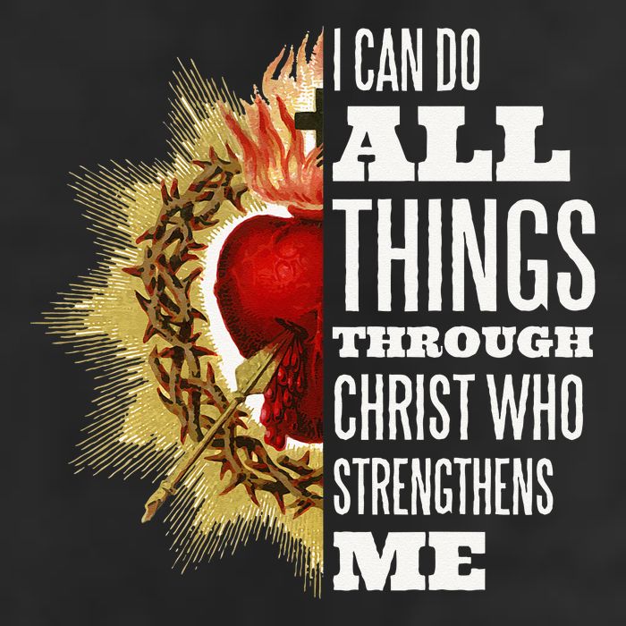 Sacred Heart of Jesus I Can Do All Things Through Christ Golf Towel