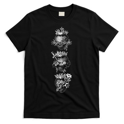 Sacred Hearts of Jesus the Virgin Mary and Saint Joseph T-Shirt
